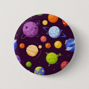 Chapa Redonda De 5 Cm Patrón de espacio