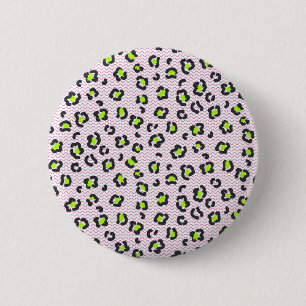 Chapa Redonda De 5 Cm Patrón de estampado animal