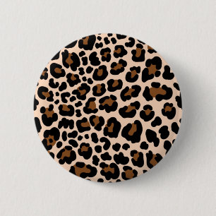 Chapa Redonda De 5 Cm Patrón de estampado animal