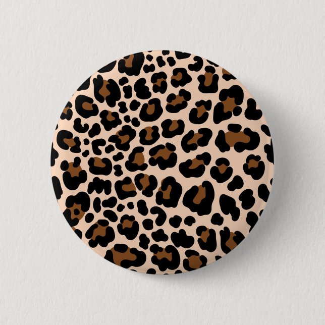 Chapa Redonda De 5 Cm Patrón de estampado animal (Anverso)