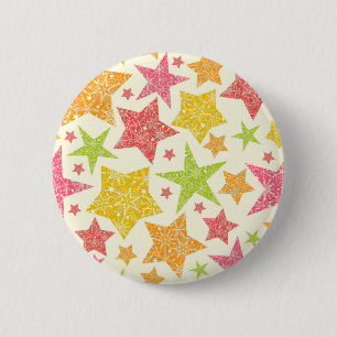 Chapa Redonda De 5 Cm Patrón de estrellas