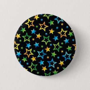 Chapa Redonda De 5 Cm patrón de estrellas