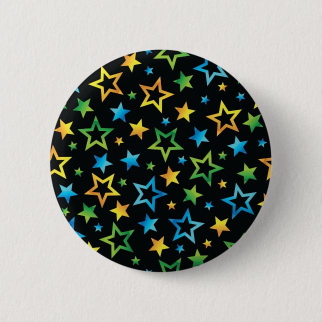 Chapa Redonda De 5 Cm patrón de estrellas (Anverso)