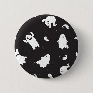 Chapa Redonda De 5 Cm Patrón de fantasma