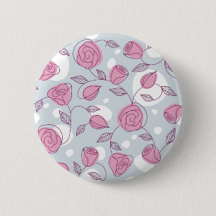 Chapa Redonda De 5 Cm Patrón de flor