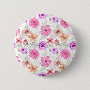 Chapa Redonda De 5 Cm Patrón de flor