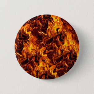Chapa Redonda De 5 Cm Patrón de fuego y llama