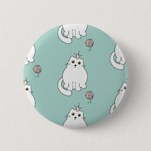 Chapa Redonda De 5 Cm Patrón de gato