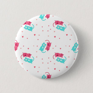 Chapa Redonda De 5 Cm Patrón de gato