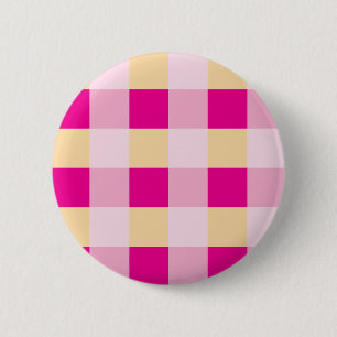Chapa Redonda De 5 Cm Patrón de Gingham
