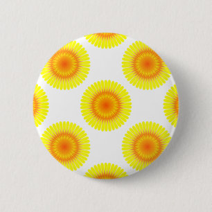 Chapa Redonda De 5 Cm Patrón de girasol personalizado