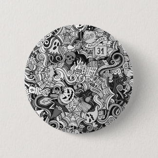 Chapa Redonda De 5 Cm Patrón de Halloween