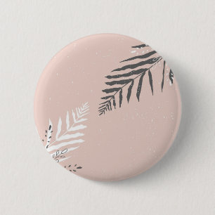 Chapa Redonda De 5 Cm Patrón de hojas