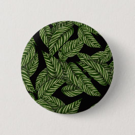 Chapa Redonda De 5 Cm Patrón de hojas tropicales