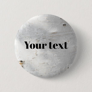 Chapa Redonda De 5 Cm Patrón de la corteza de Birch