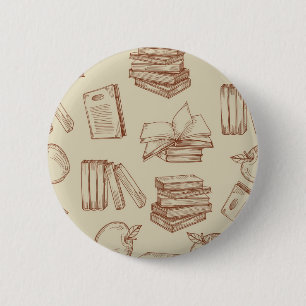 Chapa Redonda De 5 Cm Patrón de libro