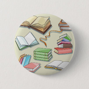 Chapa Redonda De 5 Cm Patrón de libro