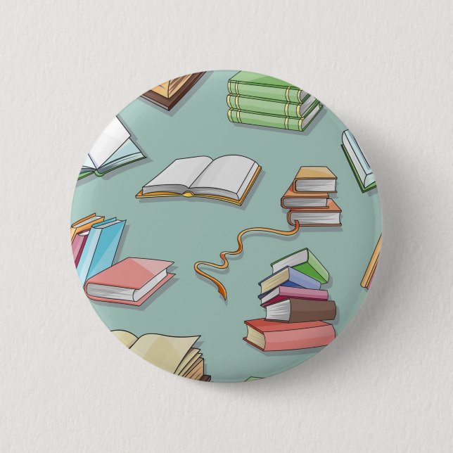 Chapa Redonda De 5 Cm Patrón de libro (Anverso)