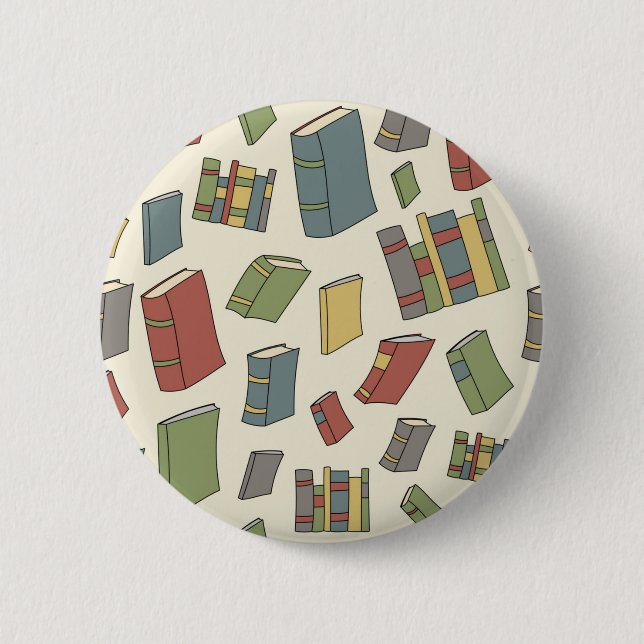Chapa Redonda De 5 Cm Patrón de libro (Anverso)