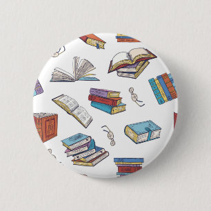 Chapa Redonda De 5 Cm Patrón de libro