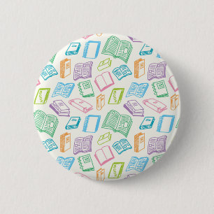 Chapa Redonda De 5 Cm Patrón de libro