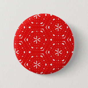 Chapa Redonda De 5 Cm Patrón de Navidad Art Deco