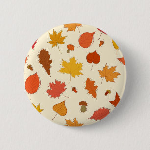 Chapa Redonda De 5 Cm Patrón de otoño