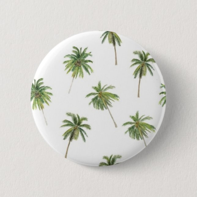Chapa Redonda De 5 Cm Patrón de palmera (Anverso)