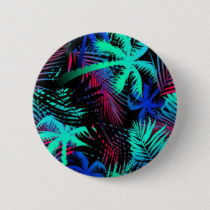 Chapa Redonda De 5 Cm Patrón de palmera