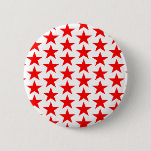 Chapa Redonda De 5 Cm Patrón de pequeñas estrellas rojas