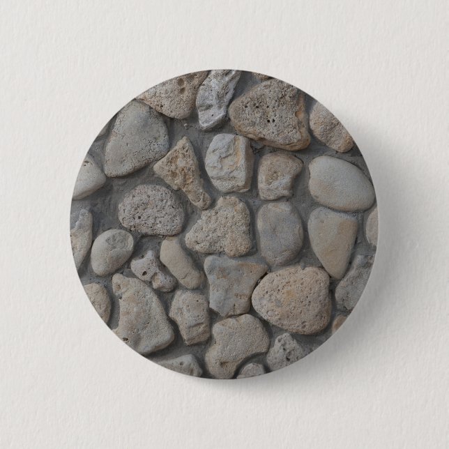 Chapa Redonda De 5 Cm Patrón de piedra (Anverso)