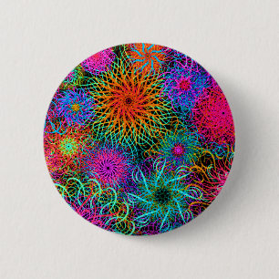 Chapa Redonda De 5 Cm Patrón de remolino colorido lindo