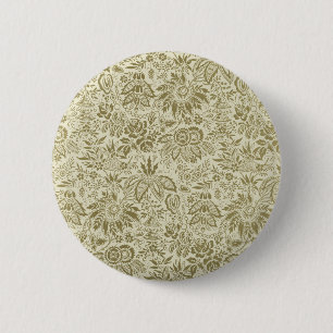 Chapa Redonda De 5 Cm Patrón floral Damask antiguo Paisley
