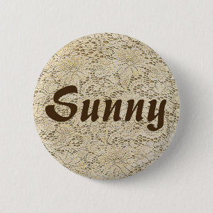 Chapa Redonda De 5 Cm Patrón floral de encaje de crochet antiguo + tus i