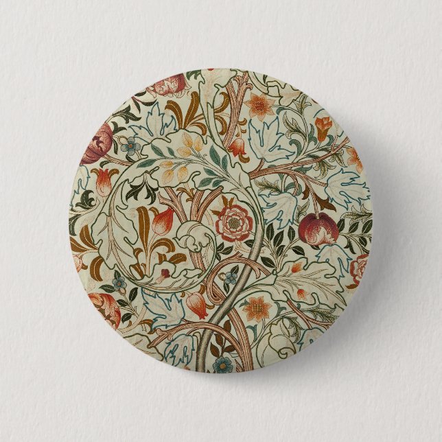 Chapa Redonda De 5 Cm Patrón floral de William Morris Acanthus Embroider (Anverso)