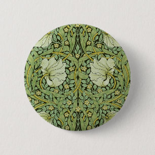 Chapa Redonda De 5 Cm Patrón floral vintage de William Morris Pimpernel