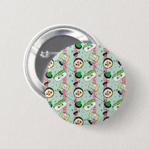 Chapa Redonda De 5 Cm Patrón japonés de sushi amante del golf