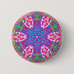 Chapa Redonda De 5 Cm Patrón Kaleidoscope colorido: