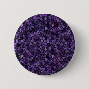 Chapa Redonda De 5 Cm Patrón Terrazo de trazo de tracción de color azul 