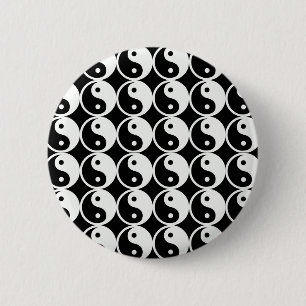 Chapa Redonda De 5 Cm Patrón Yin y Yang