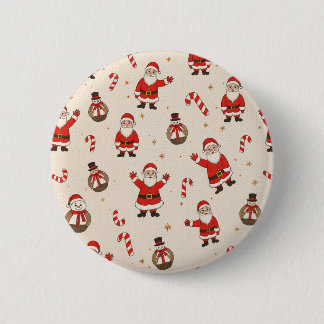Chapa Redonda De 5 Cm patrones de navidad vintage