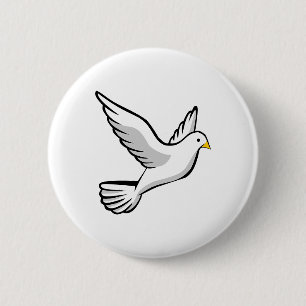 Chapa Redonda De 5 Cm Patrullas y botones de Peace Dove