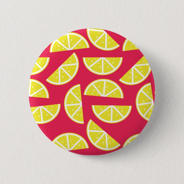 Chapa Redonda De 5 Cm pattern of lemon (Anverso)