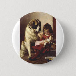 Chapa Redonda De 5 Cm Paul Hermann Wagner: Mejores Amigos Arte Victorian