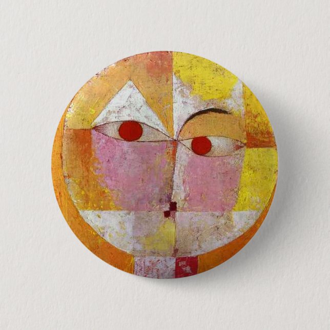 Chapa Redonda De 5 Cm Paul Klee - Senecio (Anverso)
