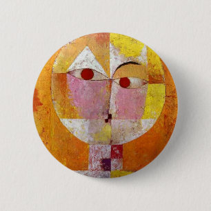 Chapa Redonda De 5 Cm Paul Klee Senecio Painting