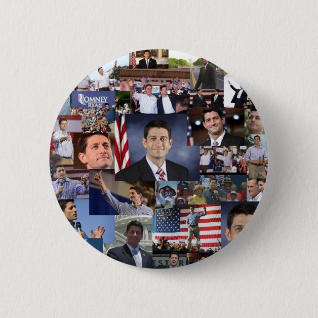 Chapa Redonda De 5 Cm Paul Ryan VP republicano (Anverso)