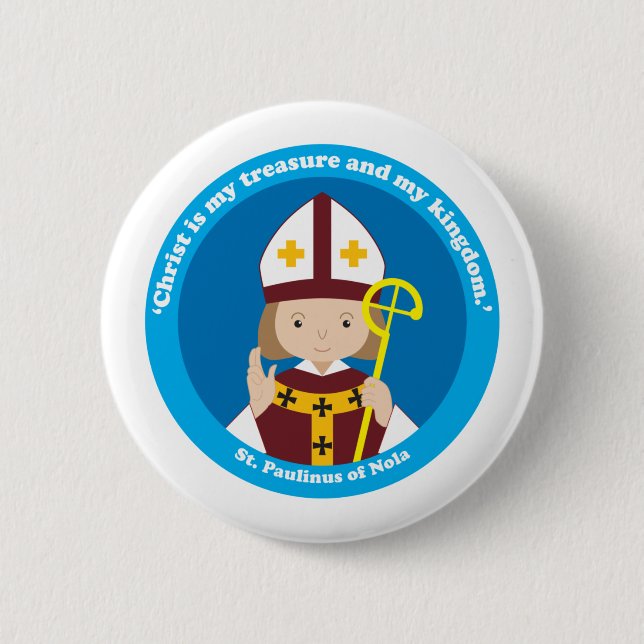 Chapa Redonda De 5 Cm Paulino de Nola (Anverso)