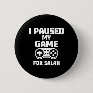 Chapa Redonda De 5 Cm Pausé mi juego por Salah Musulmán jugador Ramadan