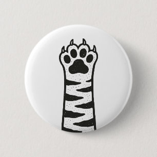 Chapa Redonda De 5 Cm Paw de gato